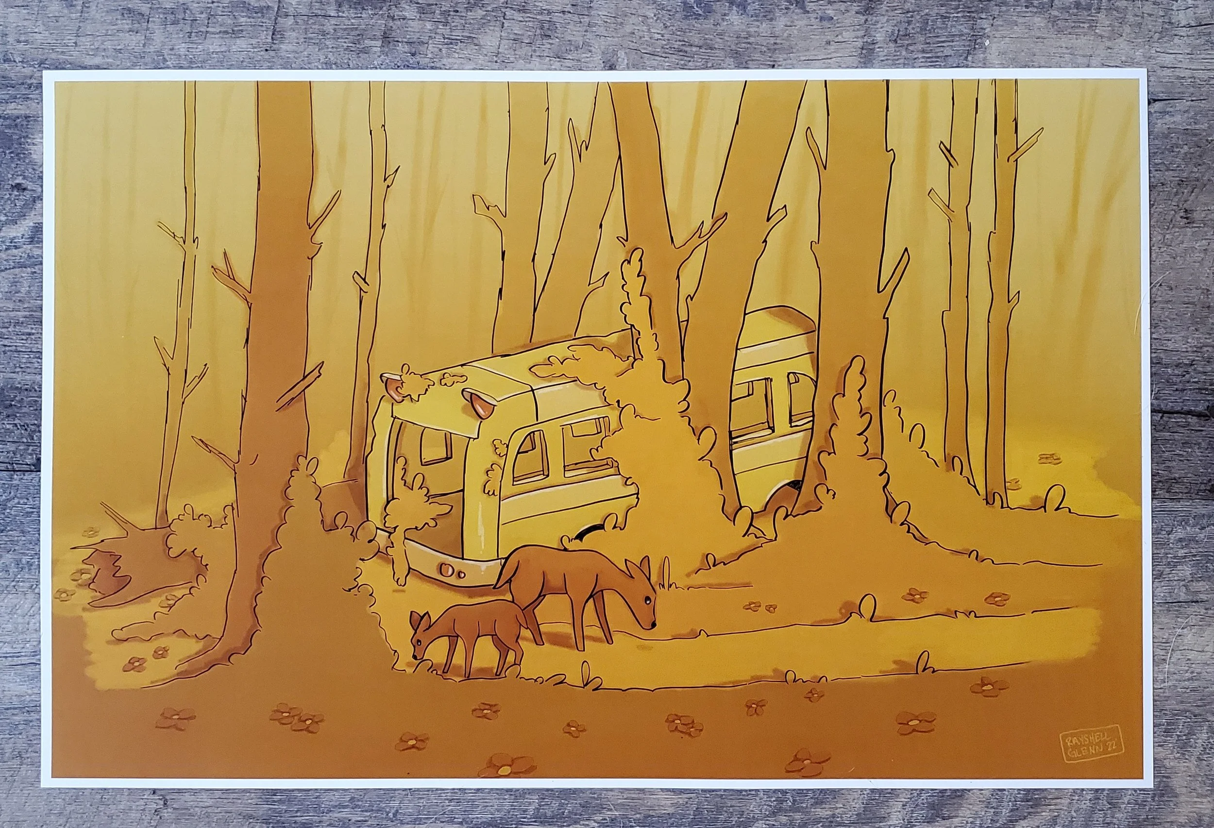 Abandoned Bus Print