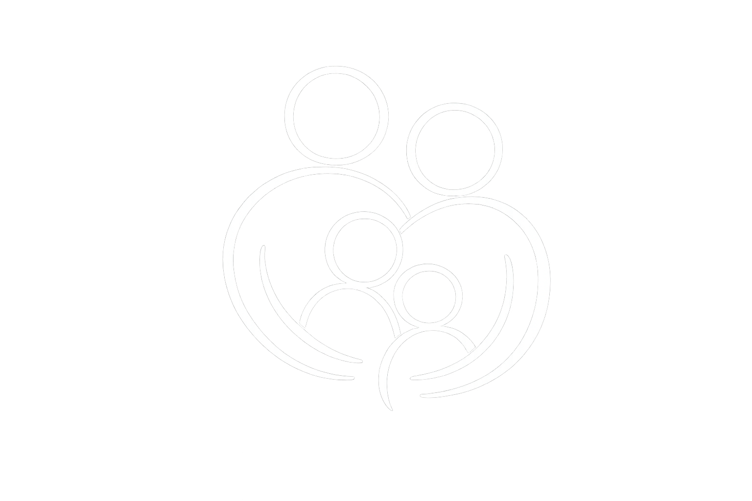 Family therapy icon representing connection, communication, and healthier family relationships.