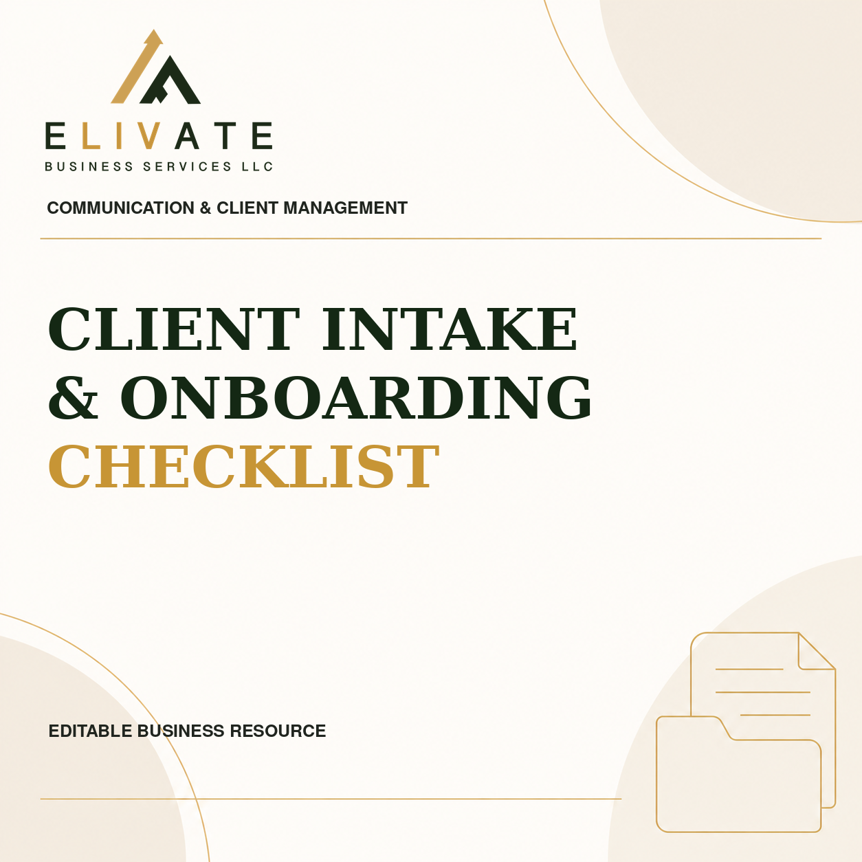 Client Intake & Onboarding Checklist