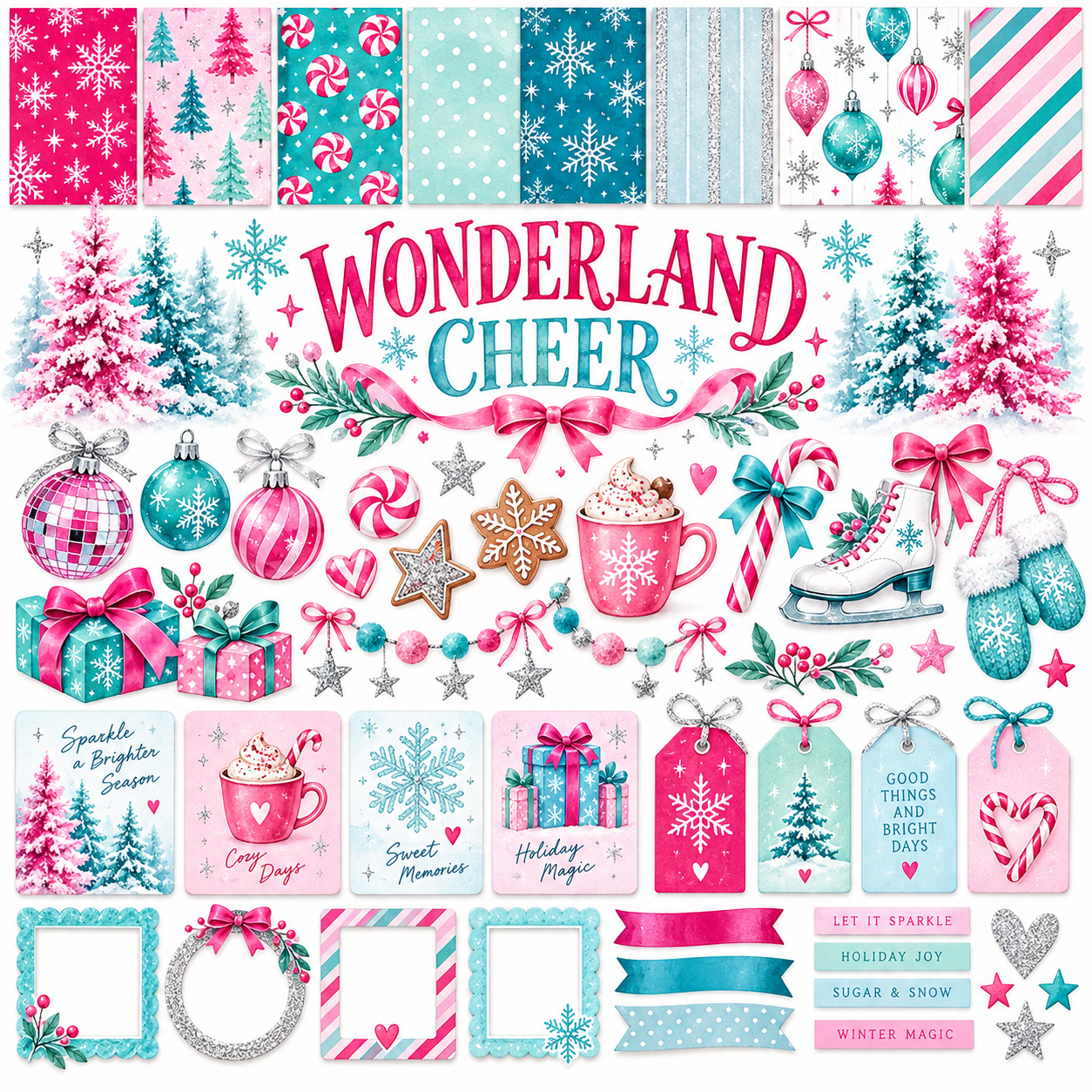 Wonderland Cheer Digital Scrapbooking Kit