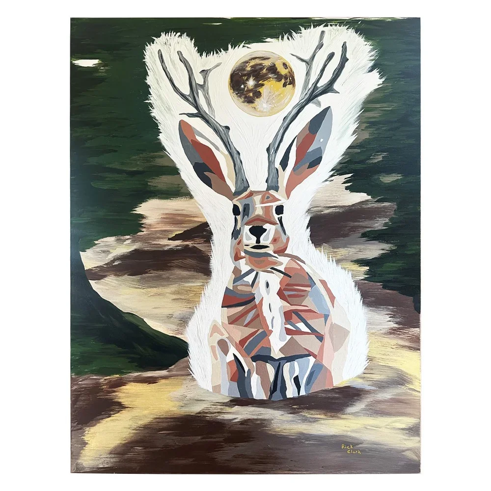  Jackalope 
 
Acrylic on canvas 30" x 40" 
 
SOLD