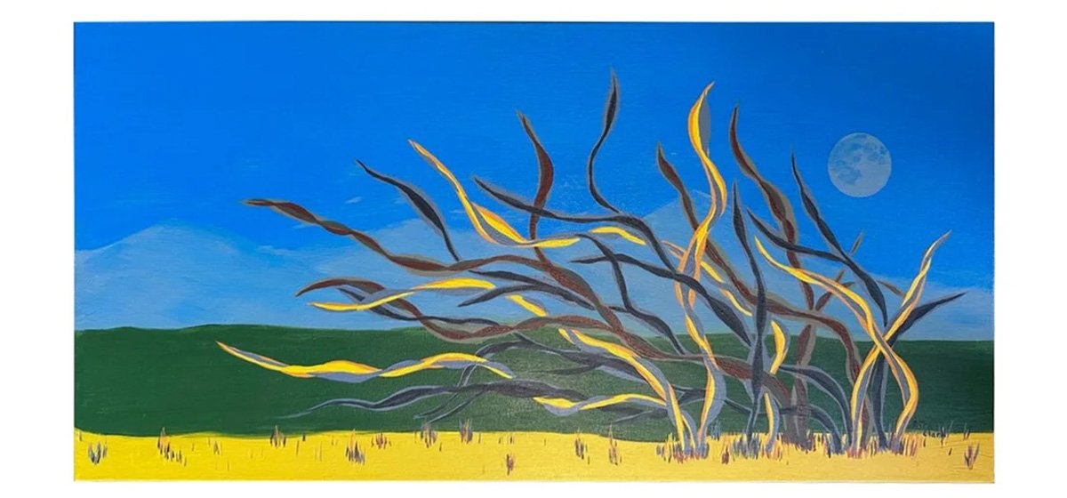  Wind Weaves 
 
Acrylic on canvas 36" x 18" 
 