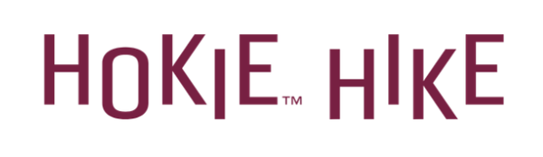 Hokie Hike logo in maroon capital letters.
