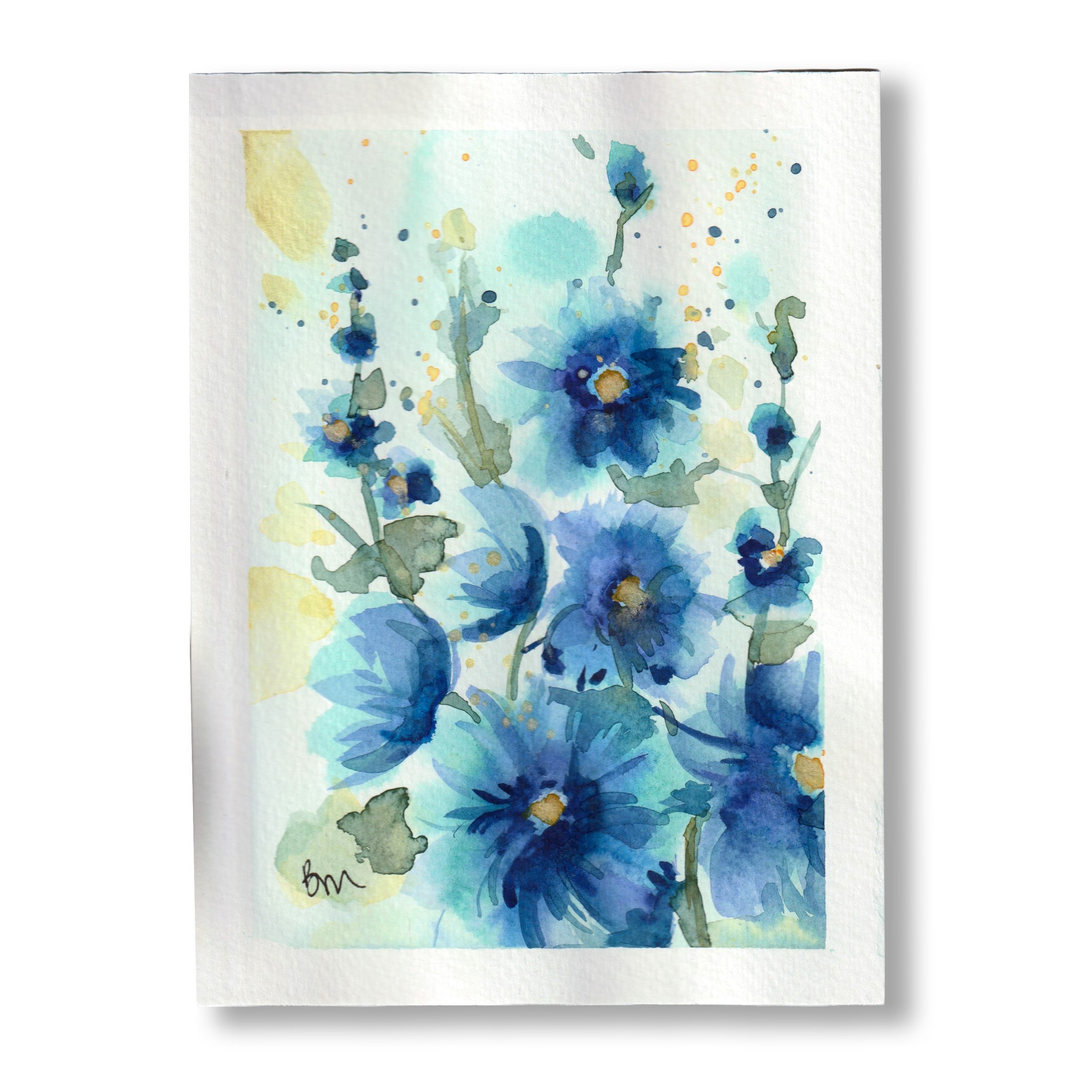 Blue Hollyhocks 1