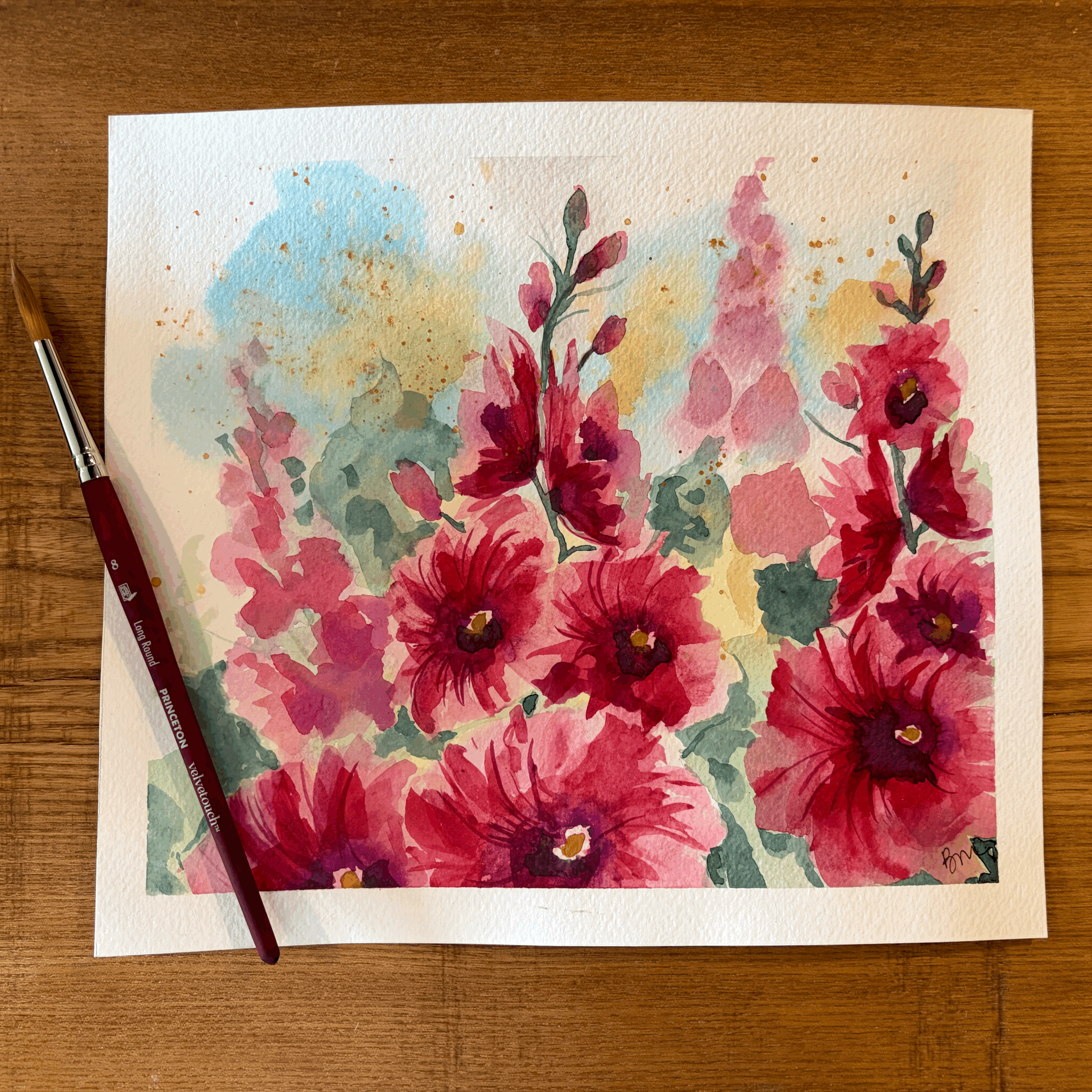 Large Hollyhocks