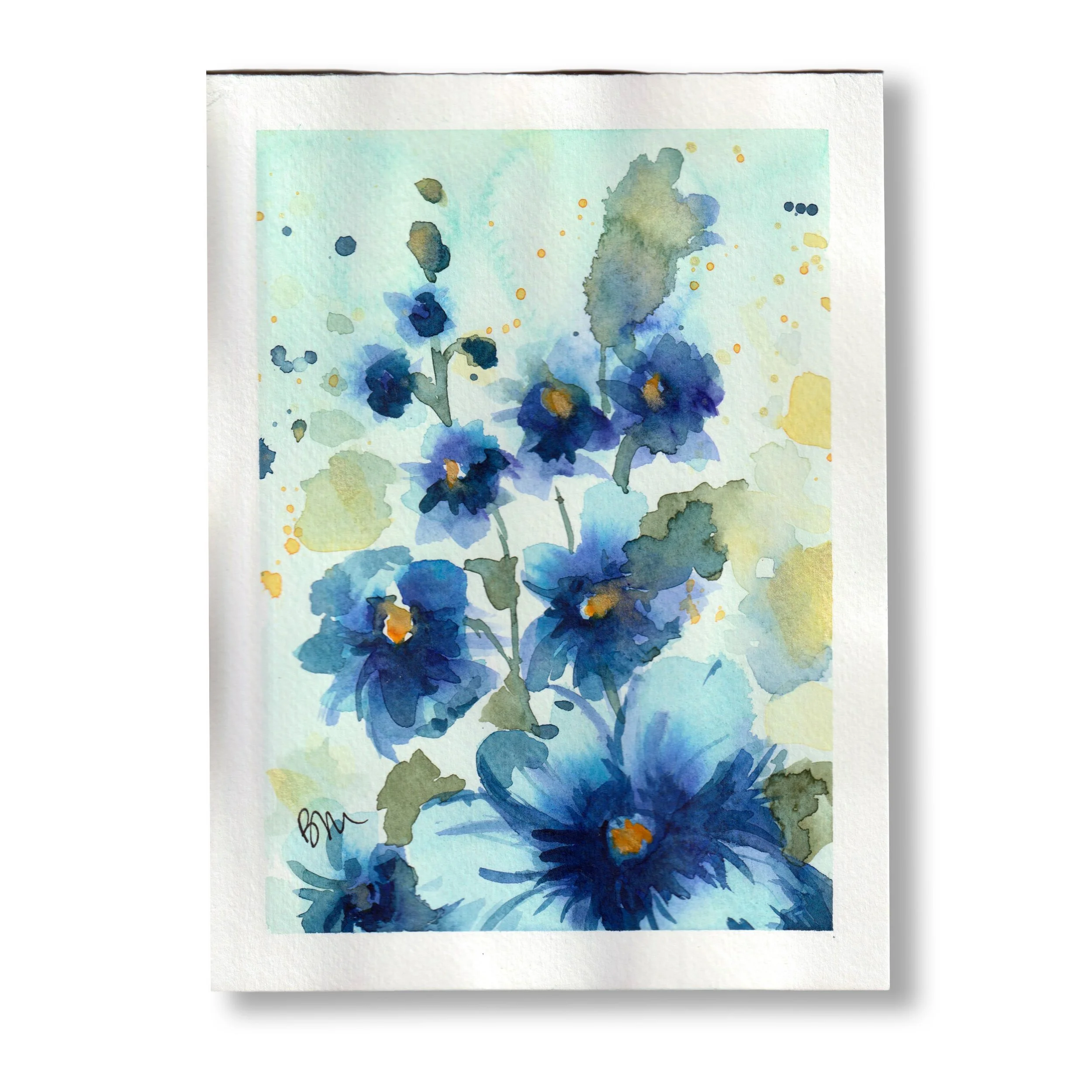 Blue Hollyhocks 2