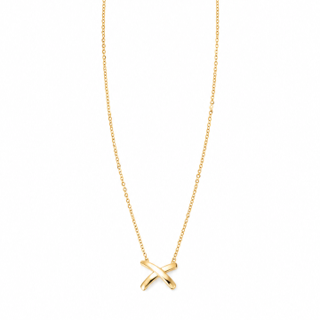 14k Yellow Gold Bow Pendant Necklace