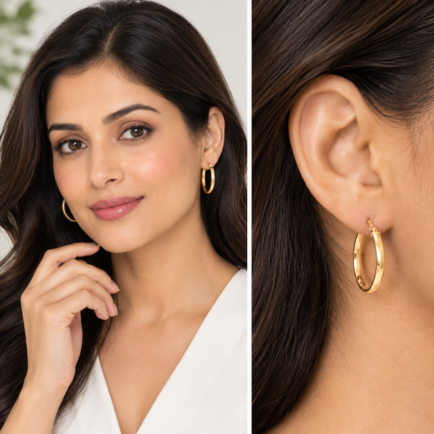 14k Gold Hoop Earrings