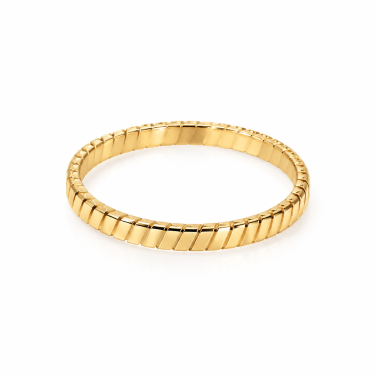14k Gold Elegance Stacking Band - Size 7