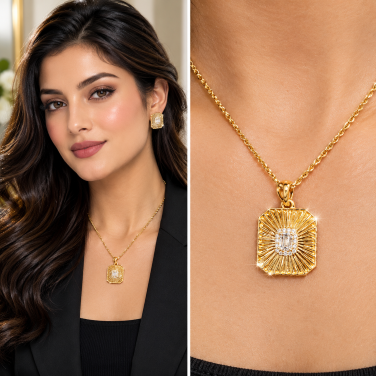 The Medallion Diamond Pendant in 18k Gold