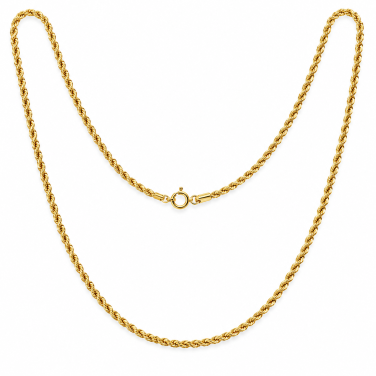 14k Gold Classic Rope Chain Necklace - 16"