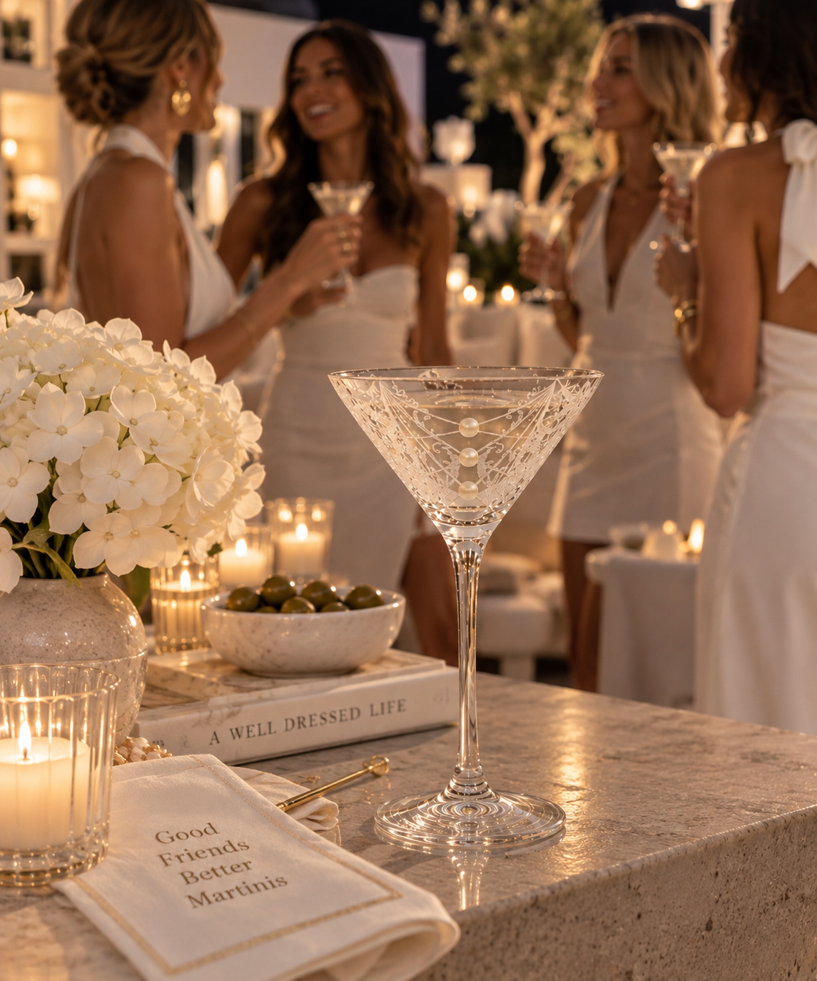 The Lace Martini Glass