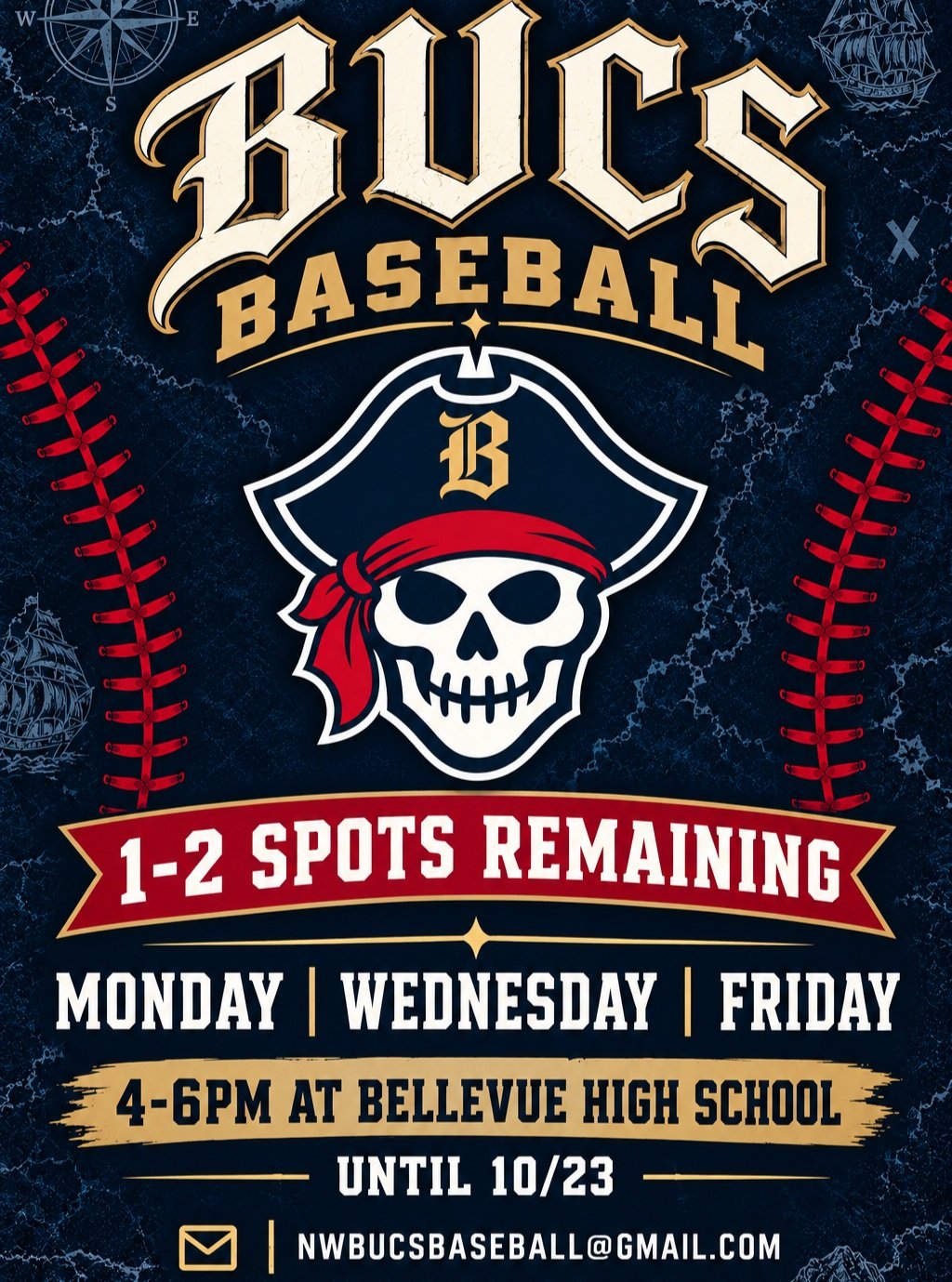 Bucs have a few roster spots available for players looking for real development (18 outdoor fall practices), Monthly 3rd Party Recruiting Advisory/Mental Performance, and 5 full time coaches with varying specialties. If you and your player are lookin