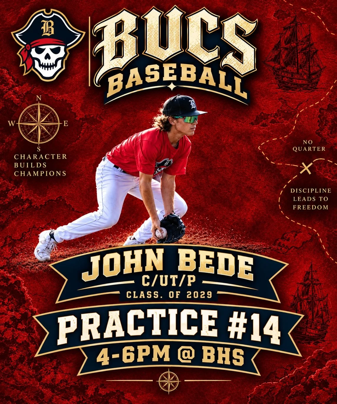 Practice #14 10/14 4-6PM @BHS

Player Spotlight: John Bede (2029) - C/UT/P