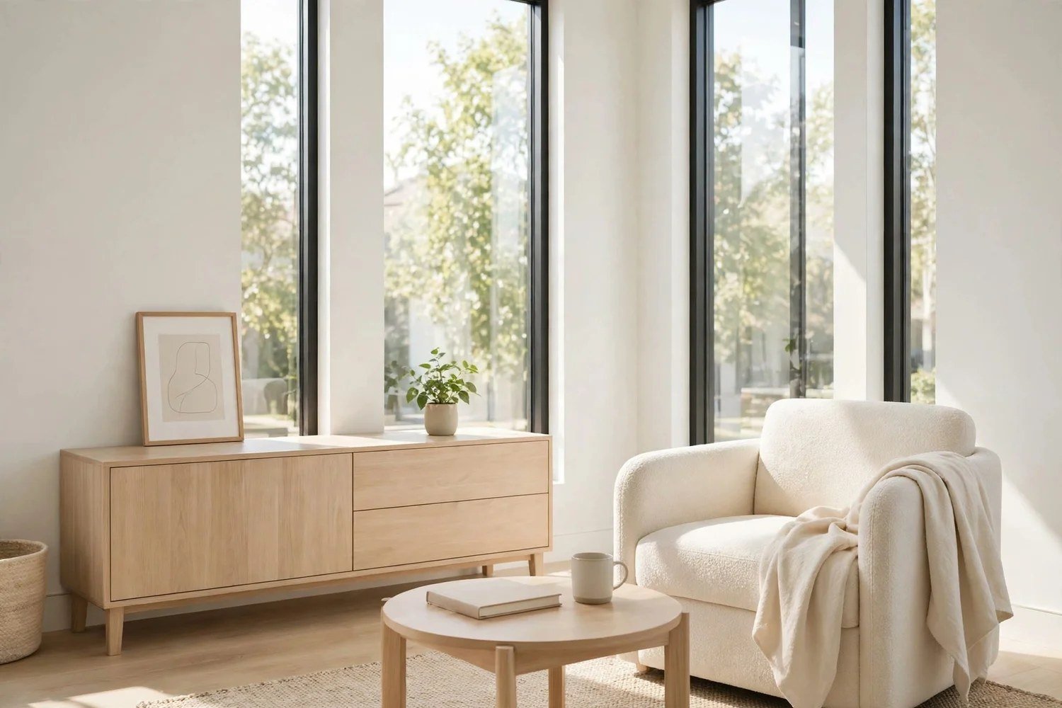 Bright therapy office with armchair, online therapy in Kyle, TX