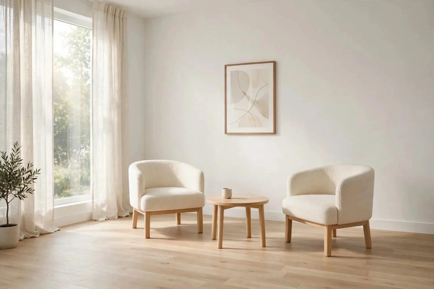 Minimalist therapy office, online therapy in Kyle, TX