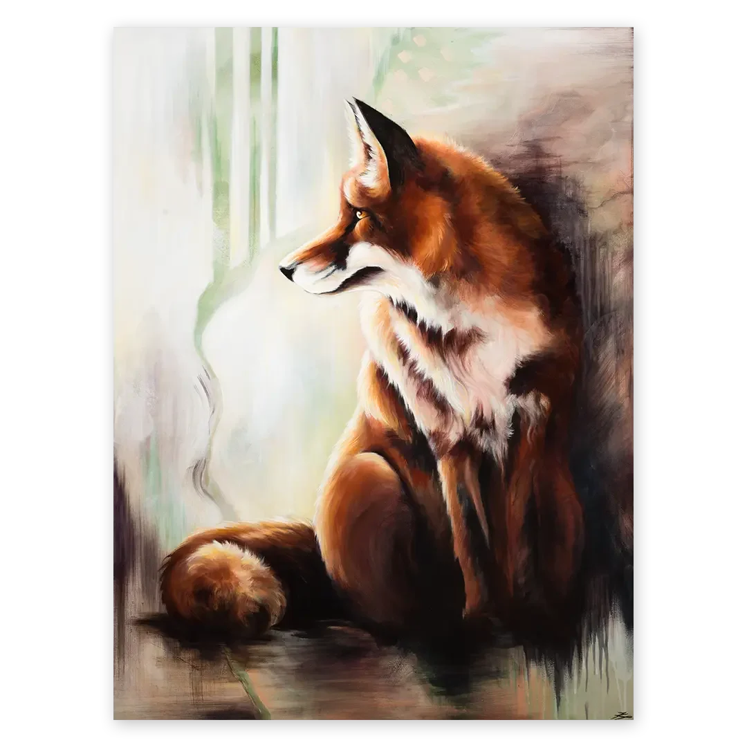 Lucien (Red Fox), Original Oil Painting