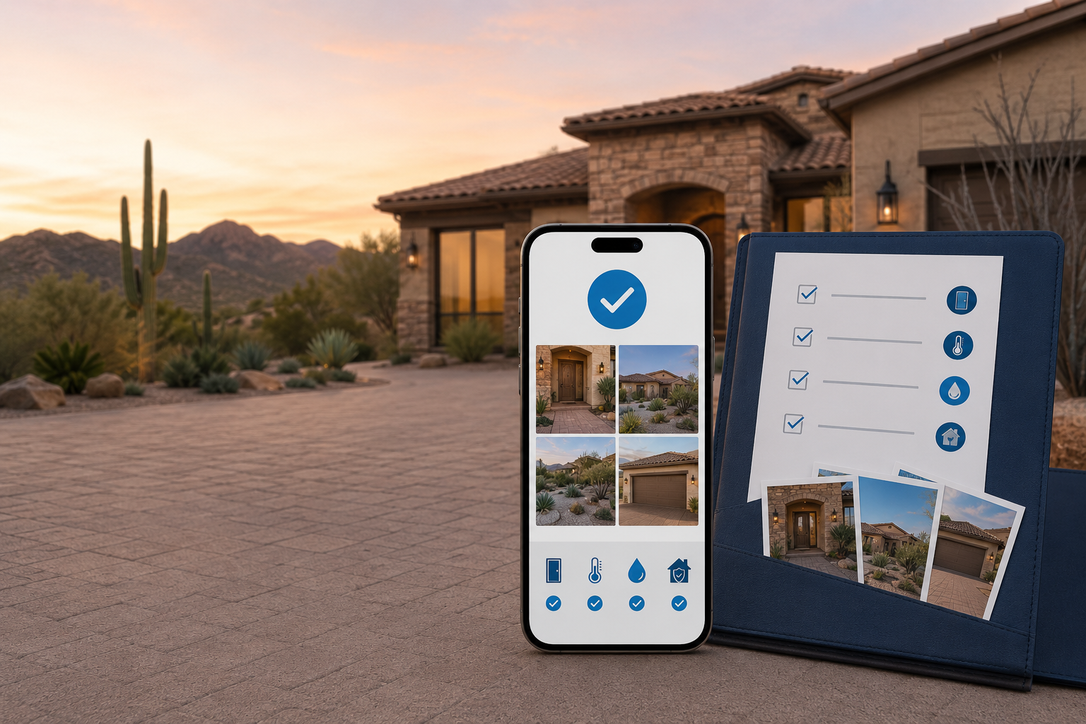 Breeze Property Group Home Watch digital reporting with property photos and completed checklists.