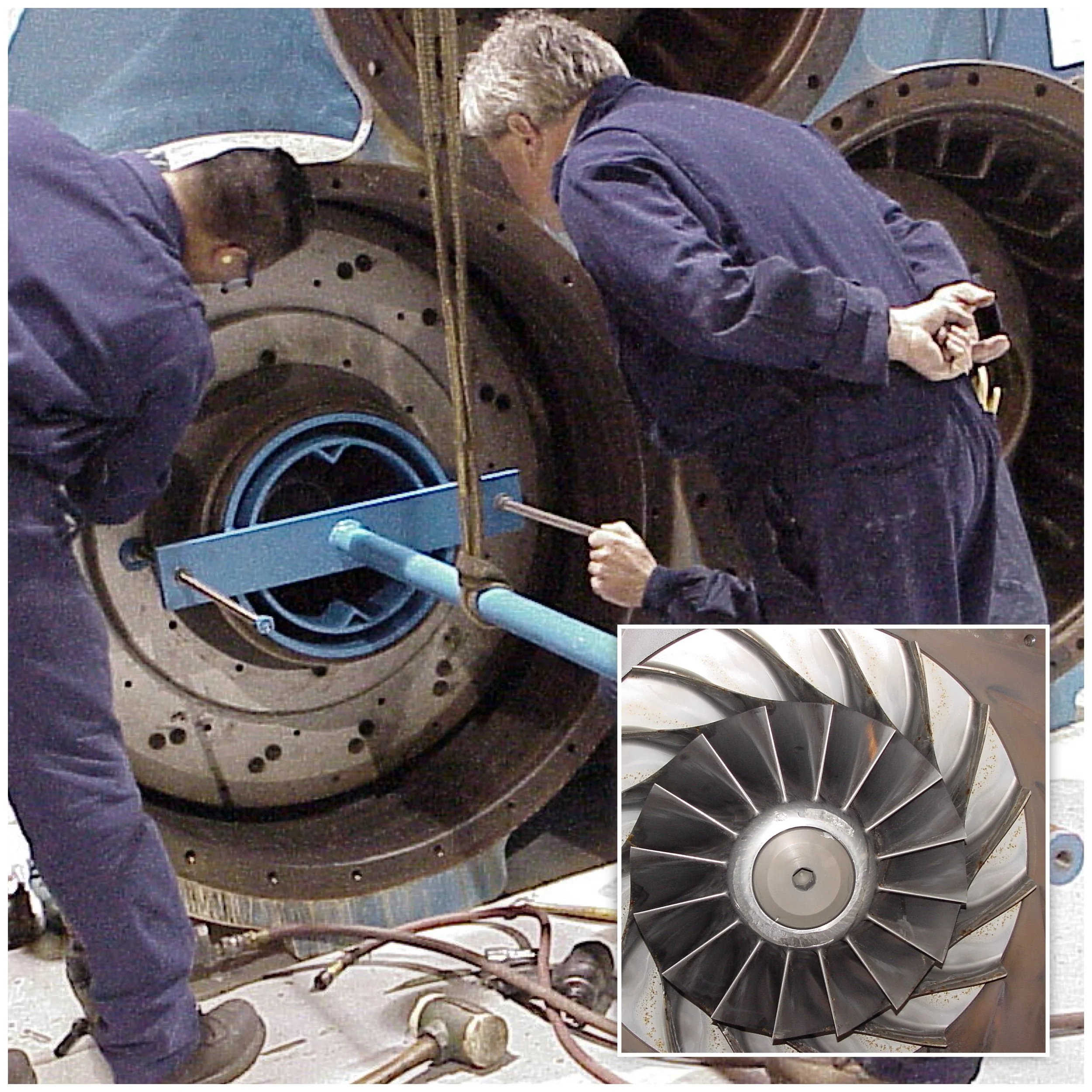 Process unit air compressor being overhauled after it experienced high vibration while in service