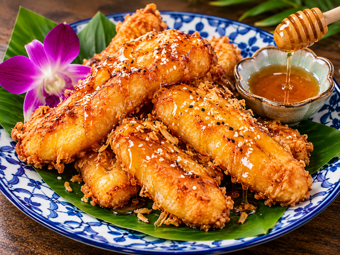 FRIED BANANA WITH HONEY