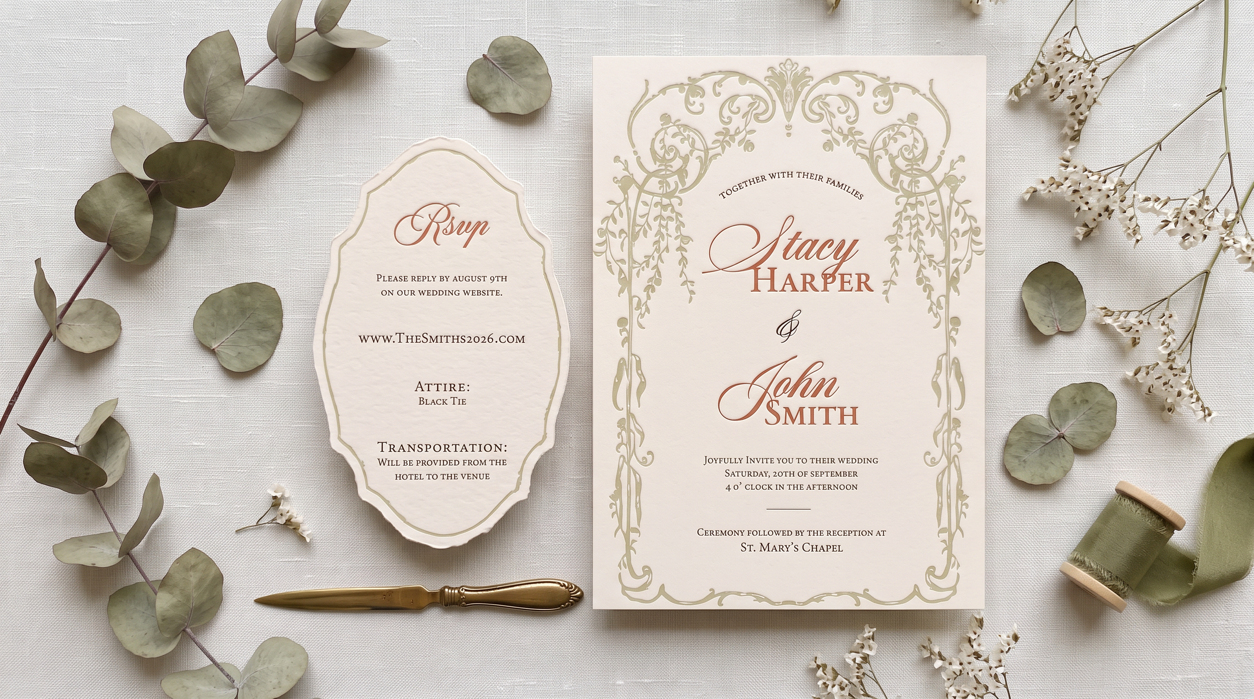 The Smith's Wedding Invitation