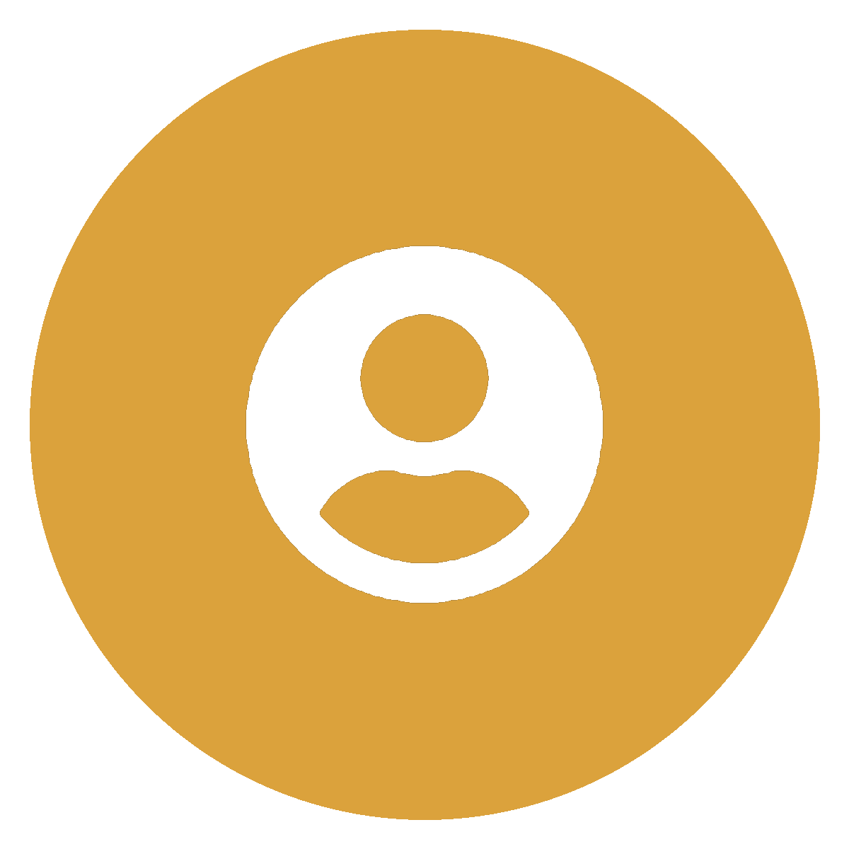 Icon of a person with a brown background and a white circular outline representing a user profile.