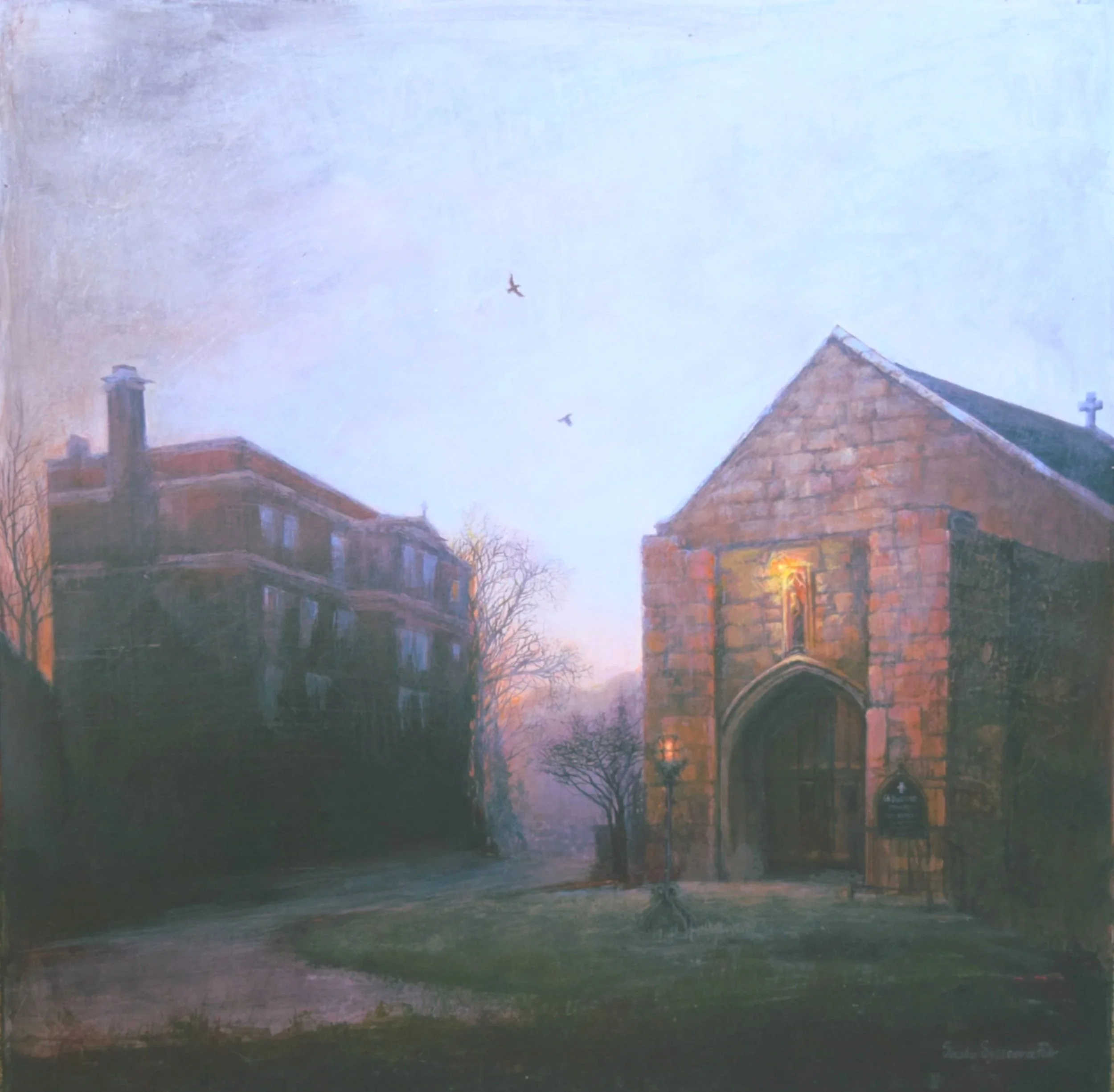 Church and Old Hospital, 30x30", sold
