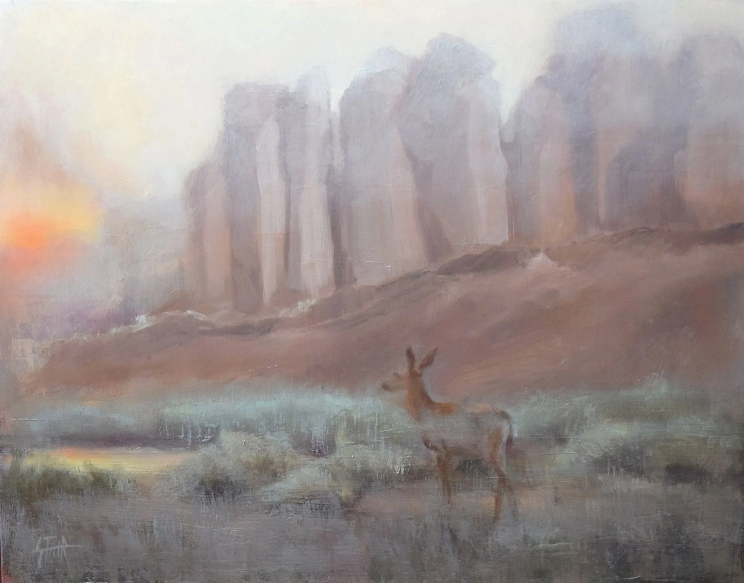 Wildfires Season, 11x14", oil on panel, available, $600