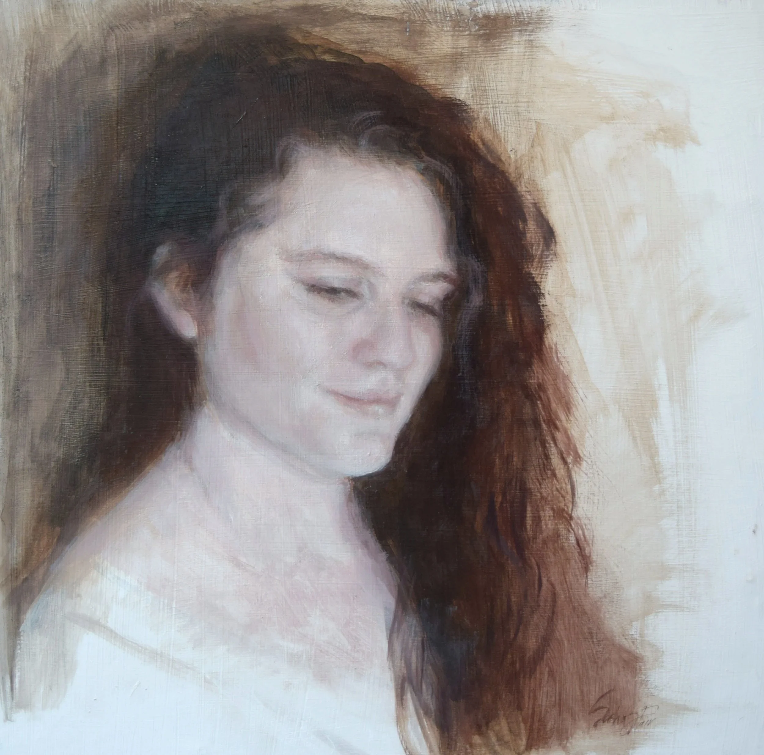Madeline, 11x11", oil on canvas, in private collection
