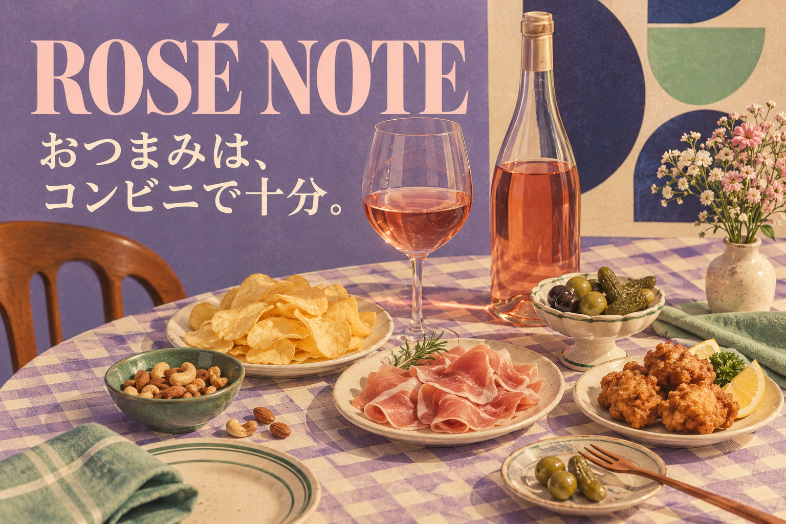 ロゼのおつまみ、コンビニで揃います。迷わない5つの組み合わせ