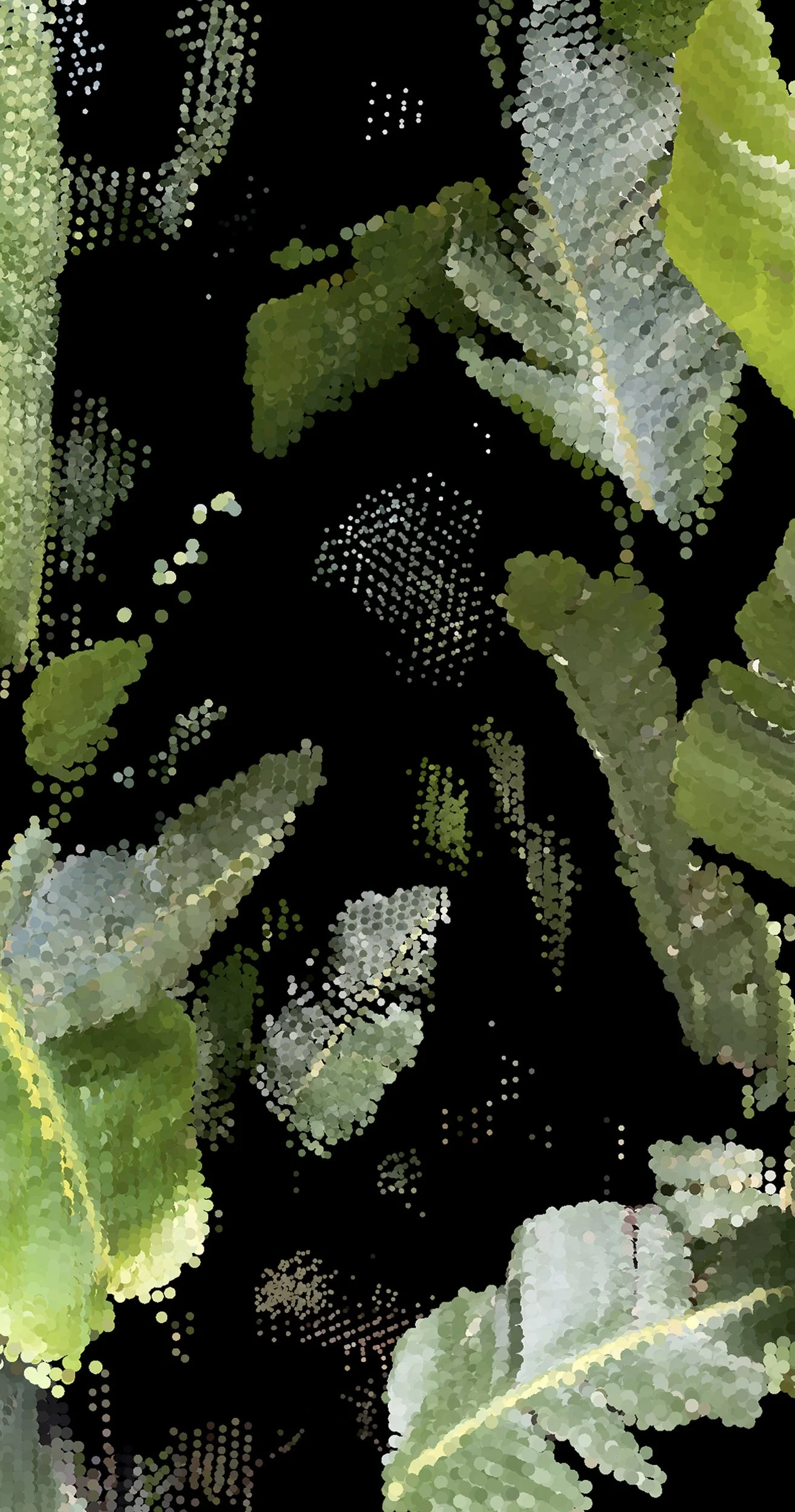 LiDAR-based 3D scan of plants from A Hollow Garden, linking ecology, digital preservation and the losses of the climate crisis.