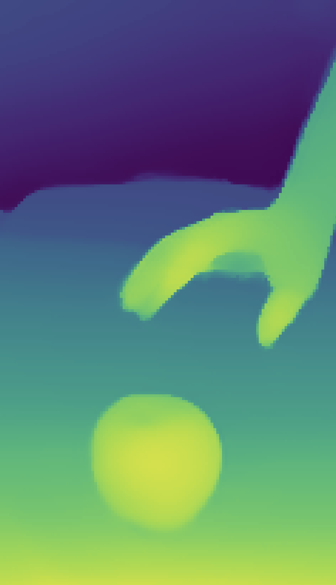 Depth-map image of a hand reaching toward an apple from A Hollow Garden, mediating touch, temptation and bodily intimacy through digital technology.