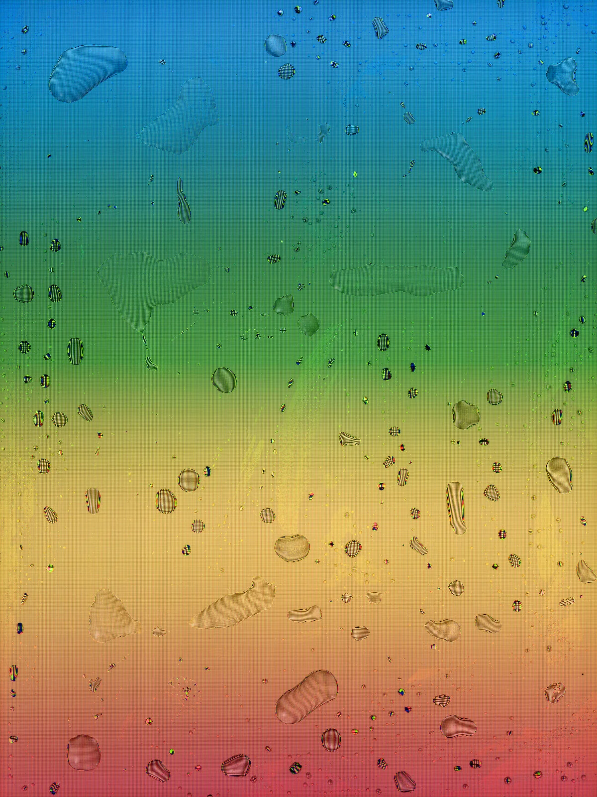 Google image from Tears, Spit & Cum, combining bodily-fluid droplets with a screen color gradient to explore digital embodiment, information and the physical response to virtual experience.