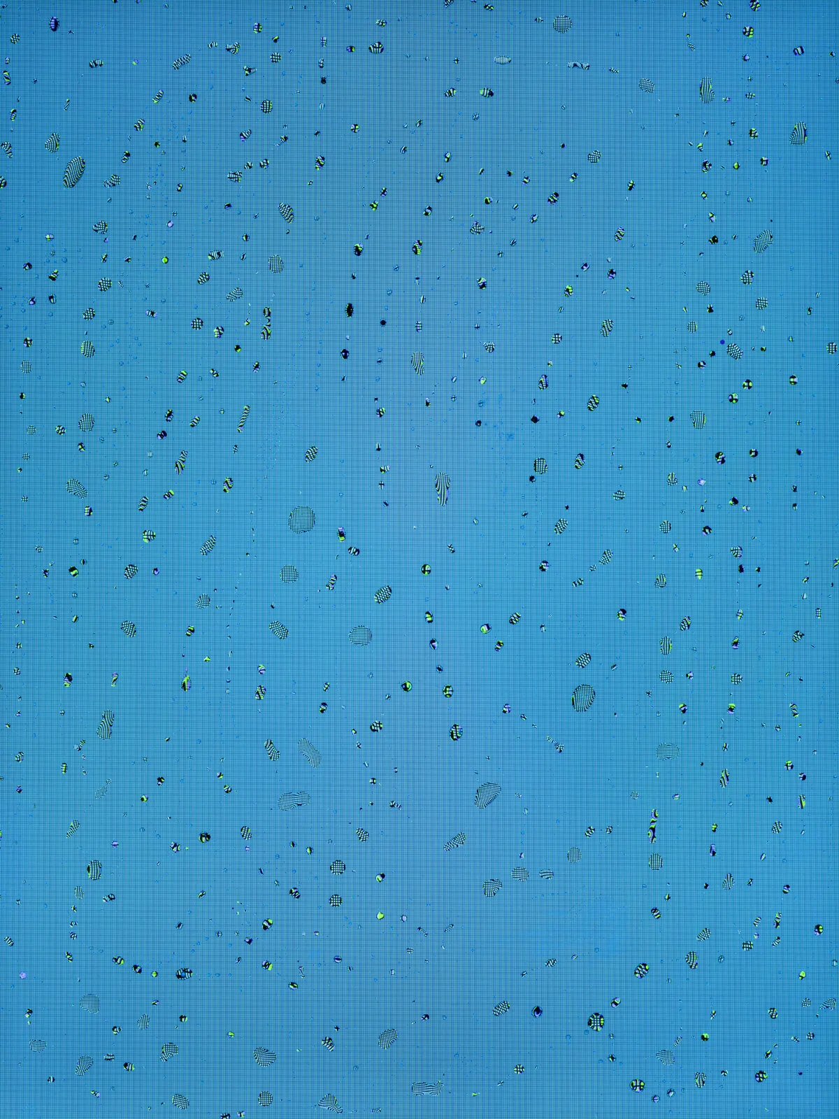 Twitter image from Tears, Spit & Cum, combining bodily-fluid droplets with colors sampled from the social network to explore online communication and material responses to digital stimuli.