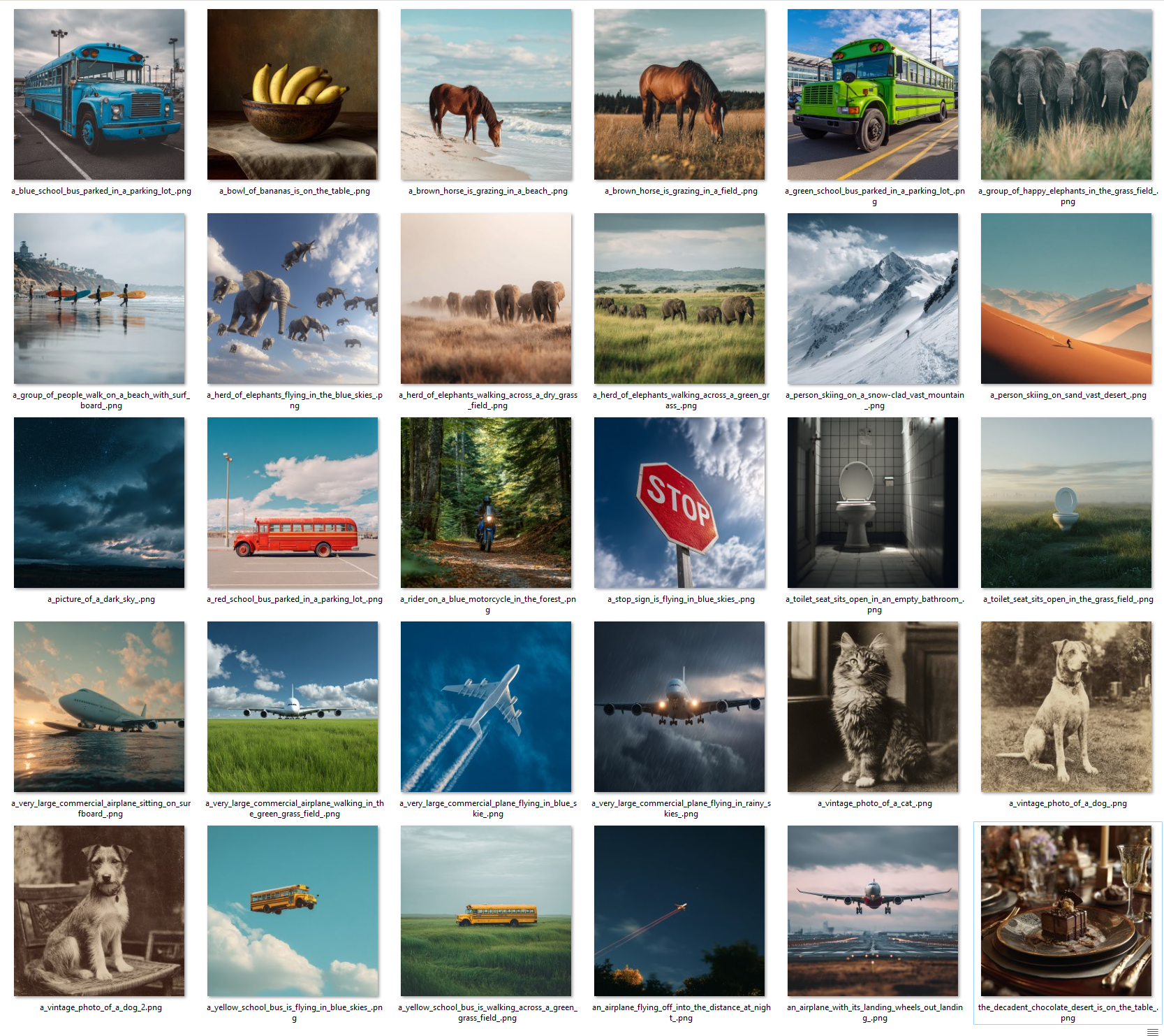 Contact sheet of Midjourney images created from the historic alignDRAW prompts revisited in Afterimages.
