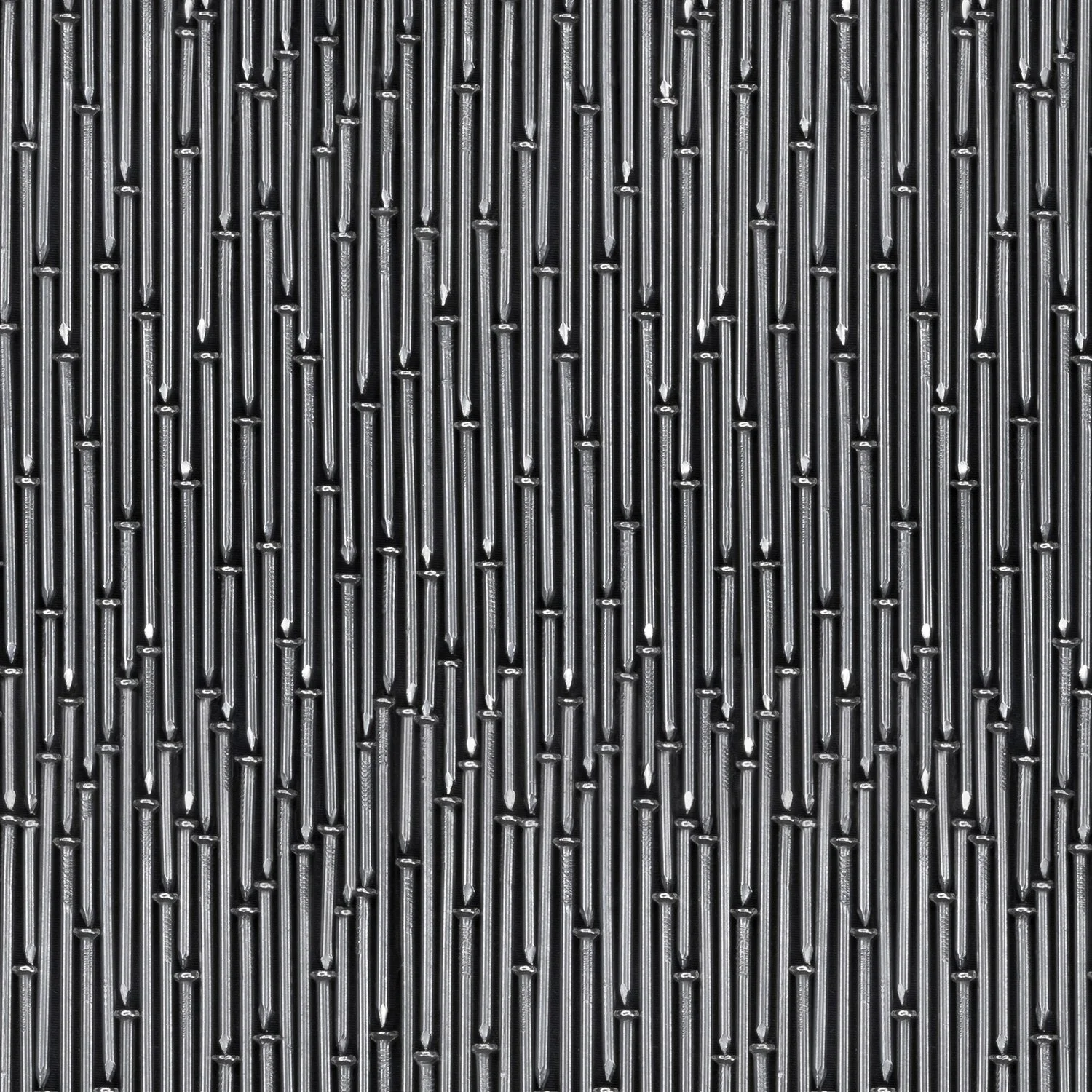 Detail of Geometry of Chaos #5, revealing the emotional charge, formal contradictions and cold materiality of the multiplied nail.