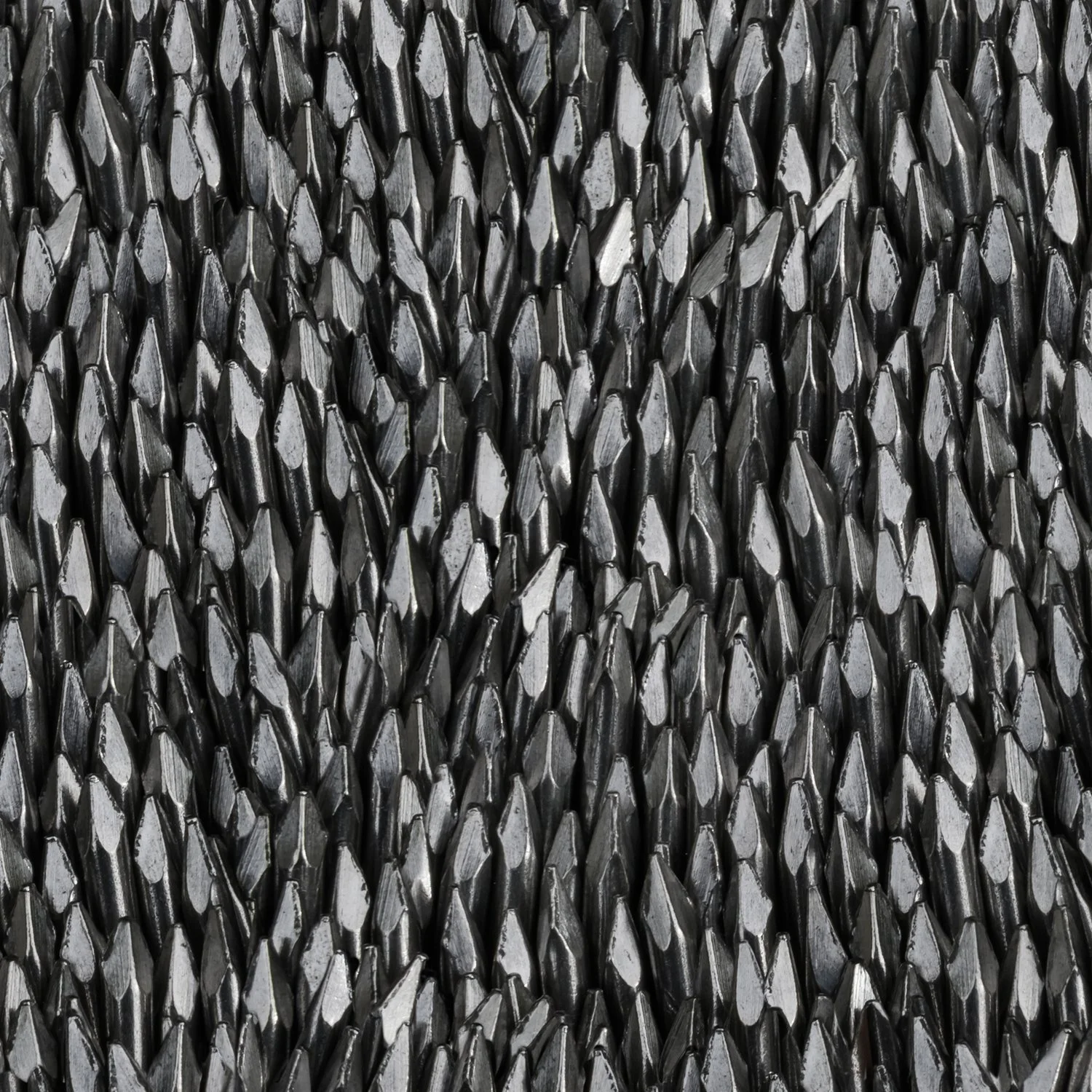 Detail of Geometry of Chaos #7, examining the connections through which individual nails lose their autonomy within a larger system.