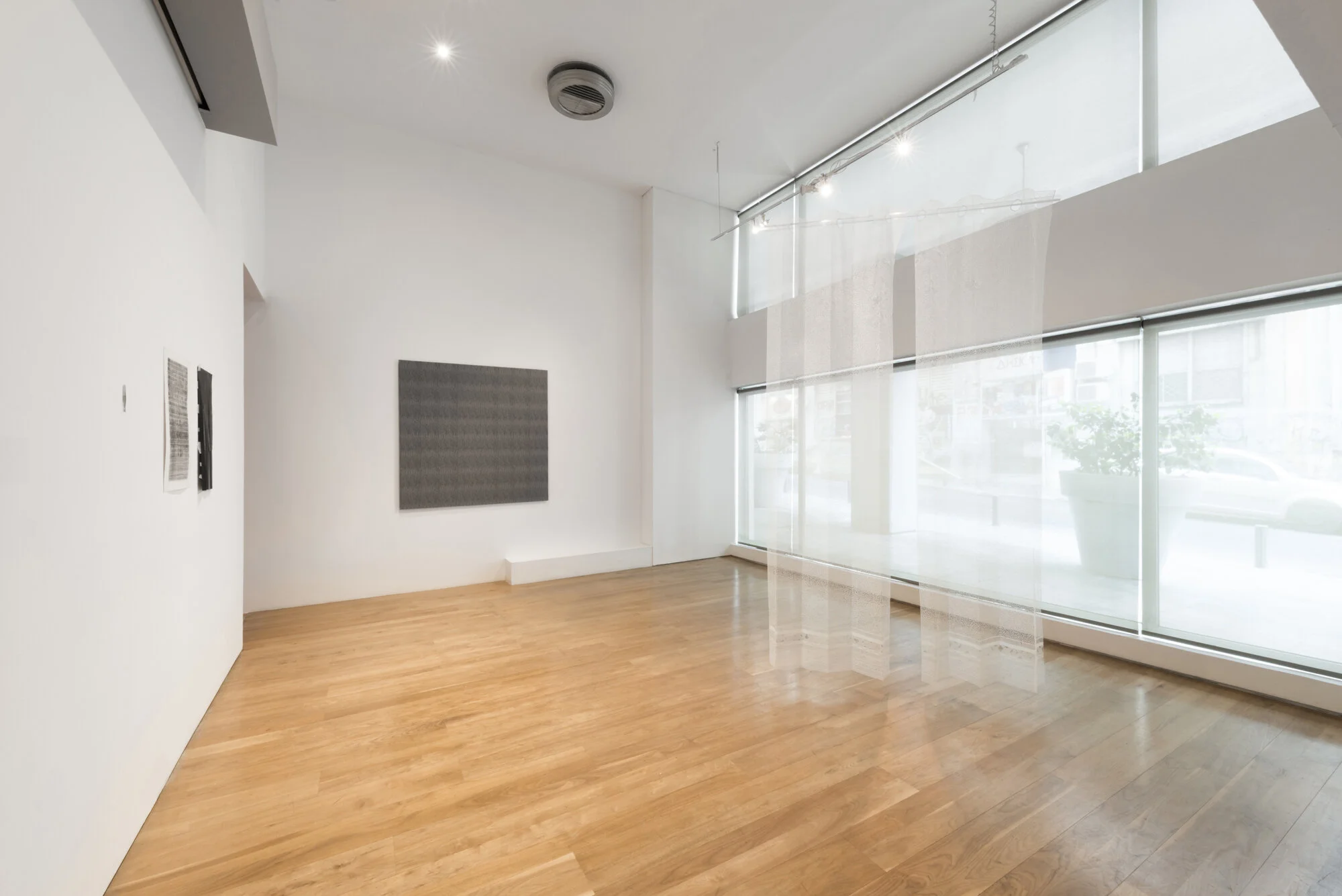 Installation view of Geometry of Chaos at “And the Work of Our Hands,” ArtWall Project Space, Athens, showing structures formed through multiplied units.