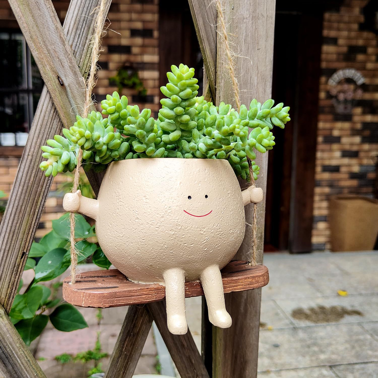 Miniko Swing Time (Smiley Face Hanging Planter)