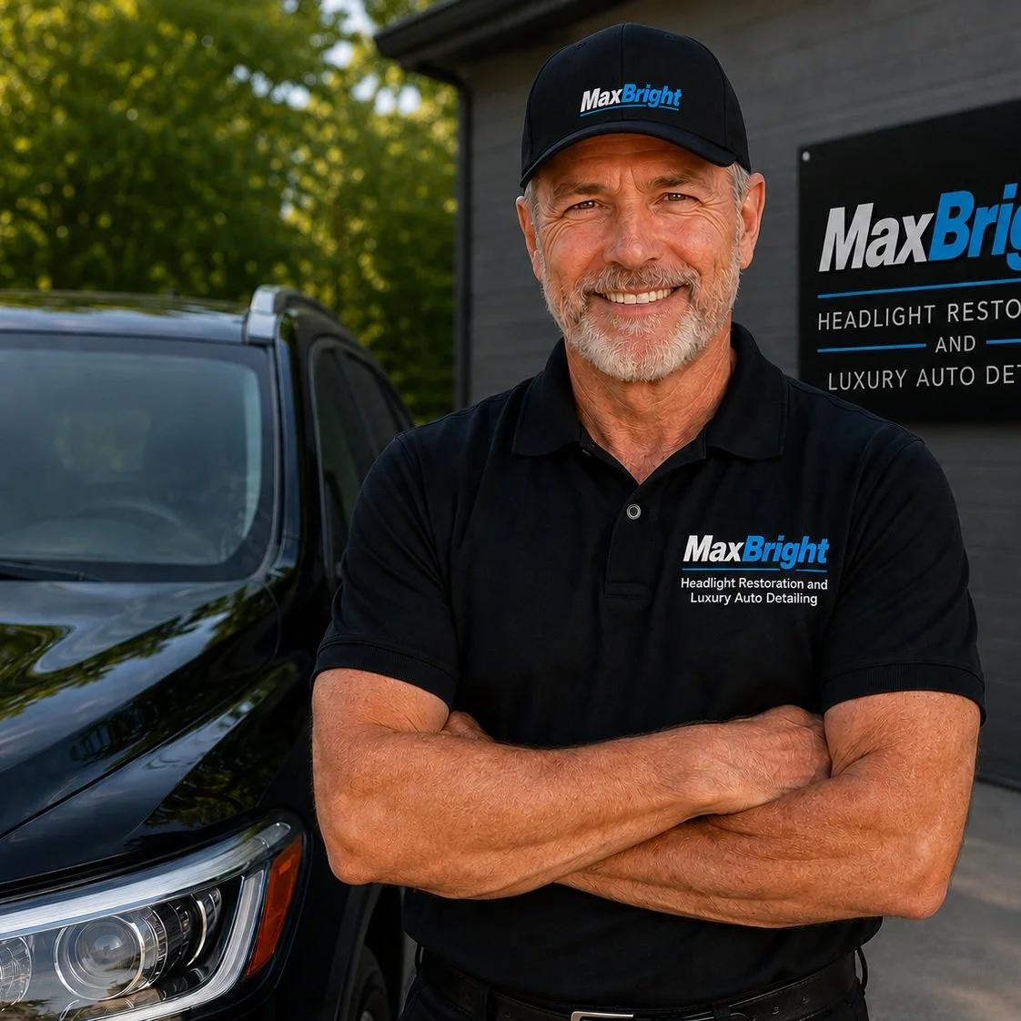 My name is Trent, and I provide concierge-level headlight restoration and luxury auto detailing through MaxBright, bringing professional vehicle care directly to your home or property.

Our self-contained mobile unit carries its own water and power, 