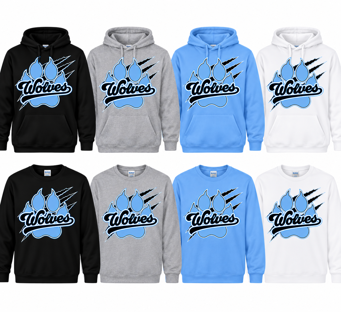 Wolves Scratch Hoodie/ Crewneck