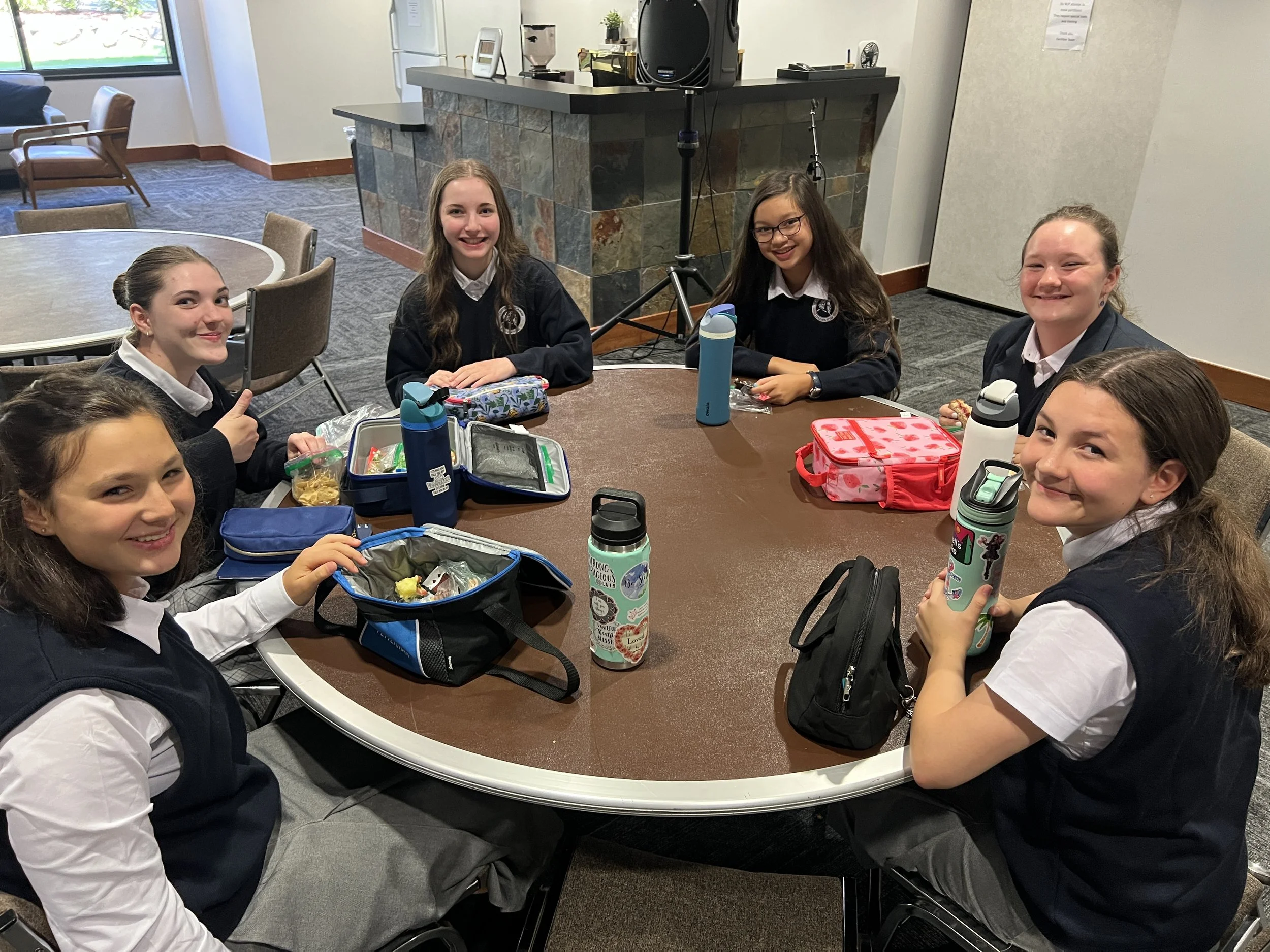 CASM students at lunch