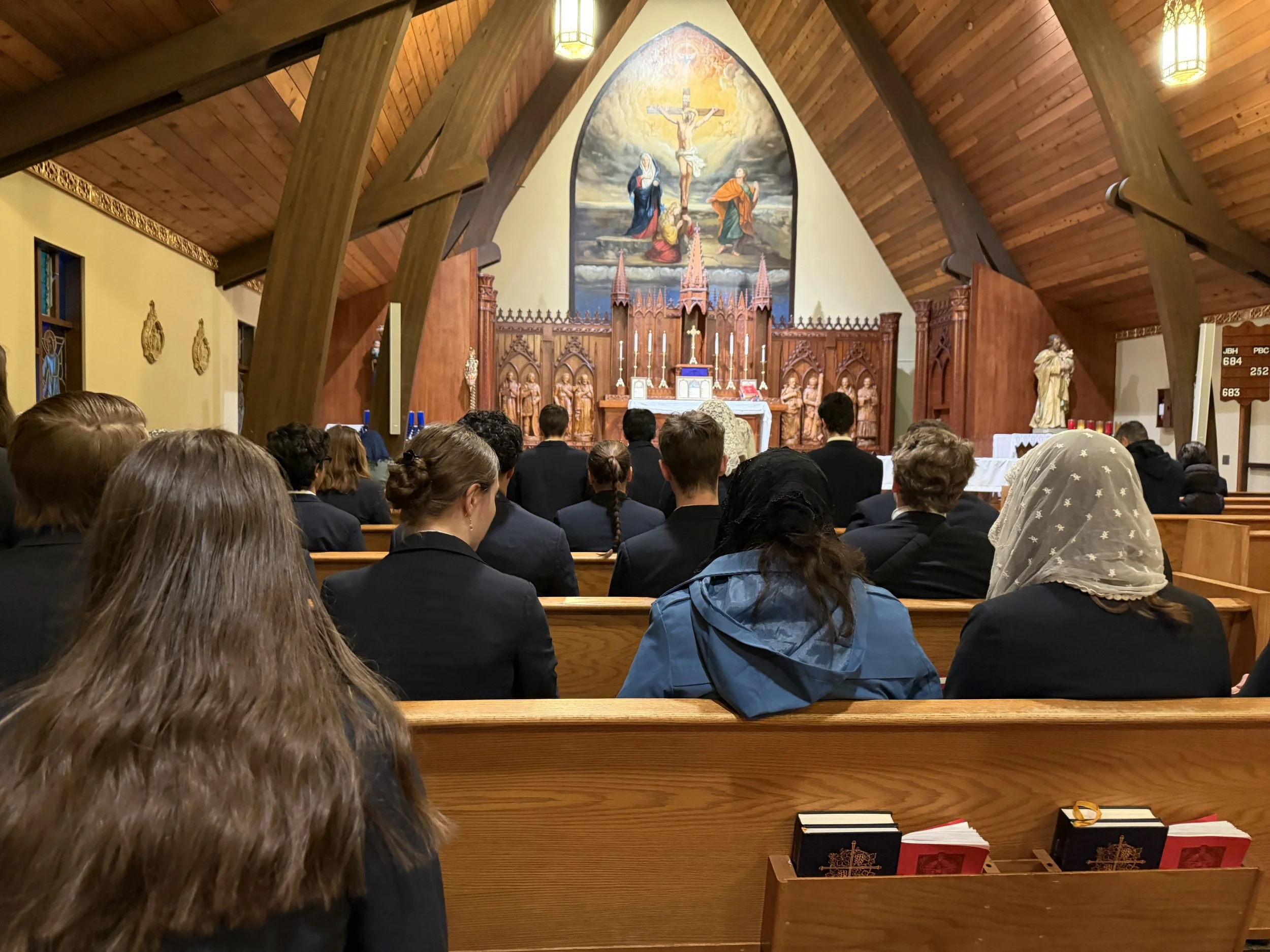 CASM students attending daily mass