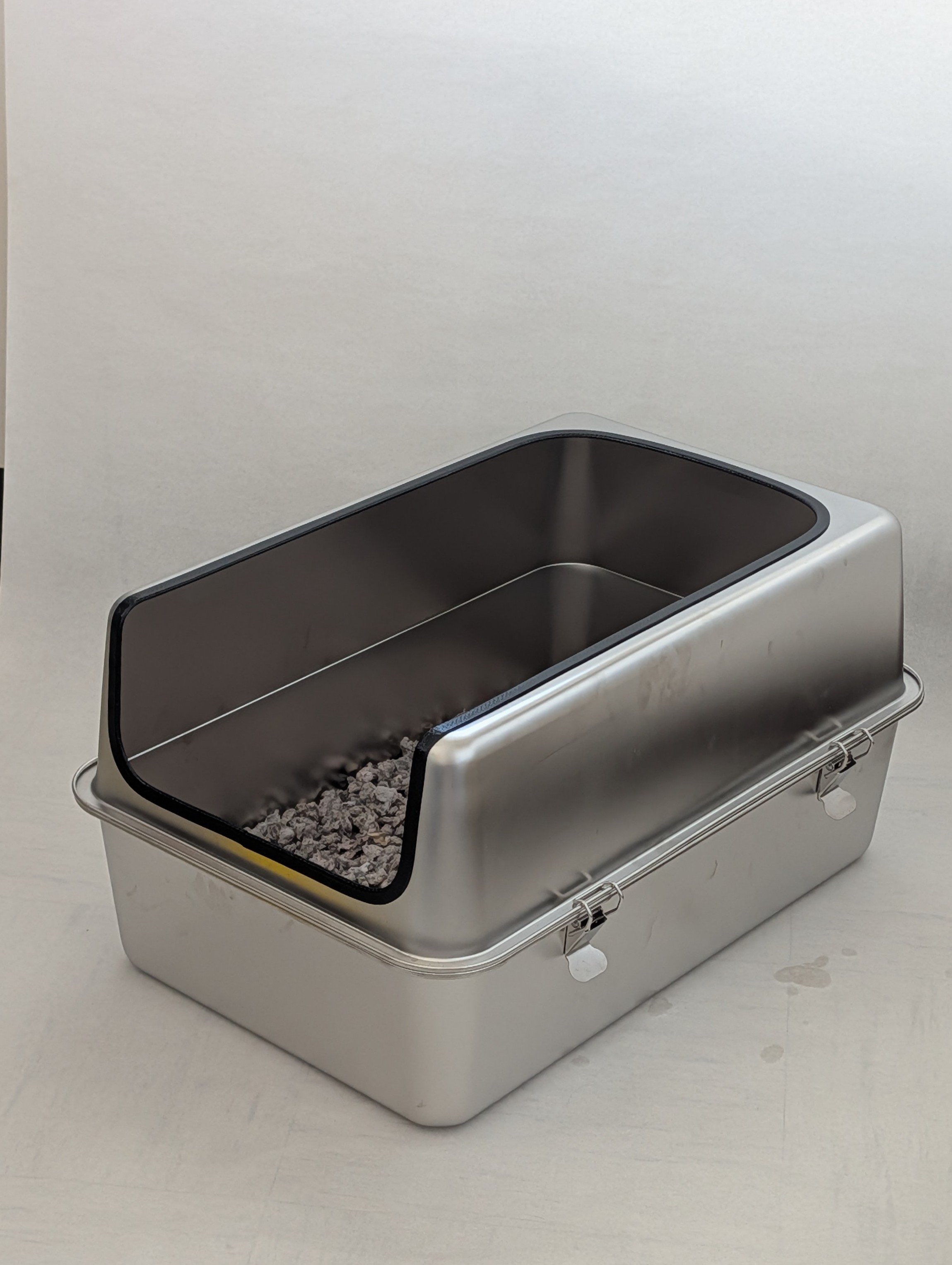 "I never asked for this" 2026.
Miso and Charlotte Simpson.
Stainless steel, Wentworth courier, cat urine.
600x300x400mm