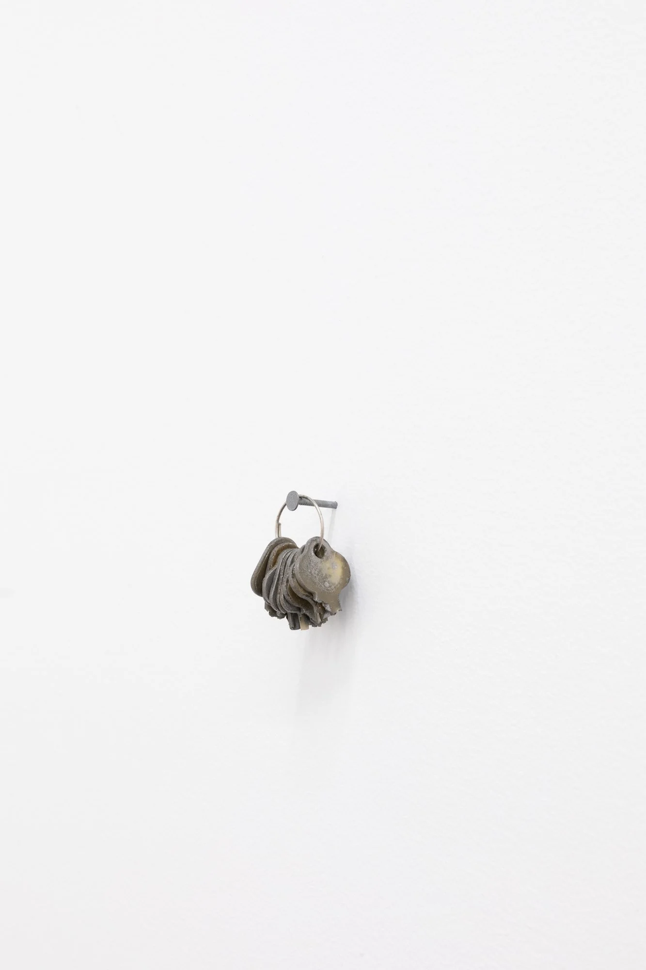 "a farewell for any occasion", 2024. 
Beeswax, steel.
50x50x50mm
