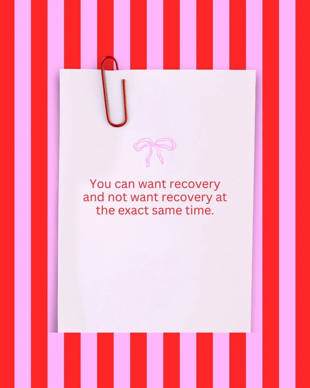 You can want freedom and still miss the safety of your eating disorder.

You can know your behaviors are hurting you and still feel terrified to let them go.

You can want a bigger life and still have a part of you whispering, &ldquo;But what if we g