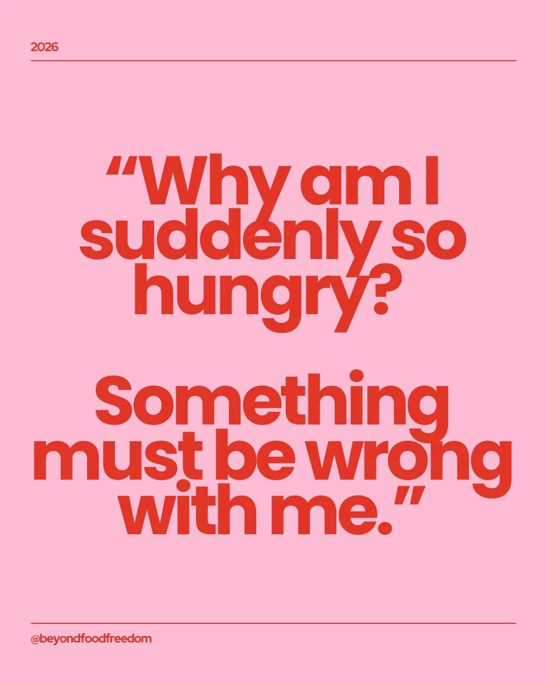 Extreme hunger can be one of the most frightening parts of recovery. Especially when you&rsquo;ve spent months, years, or even decades being taught that hunger is something to control.

Then suddenly your body is asking for food.

Again.

And again.
