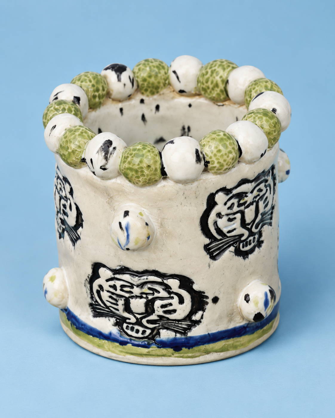Speckled Tiger Bead-Rim Ceramic Pot.png