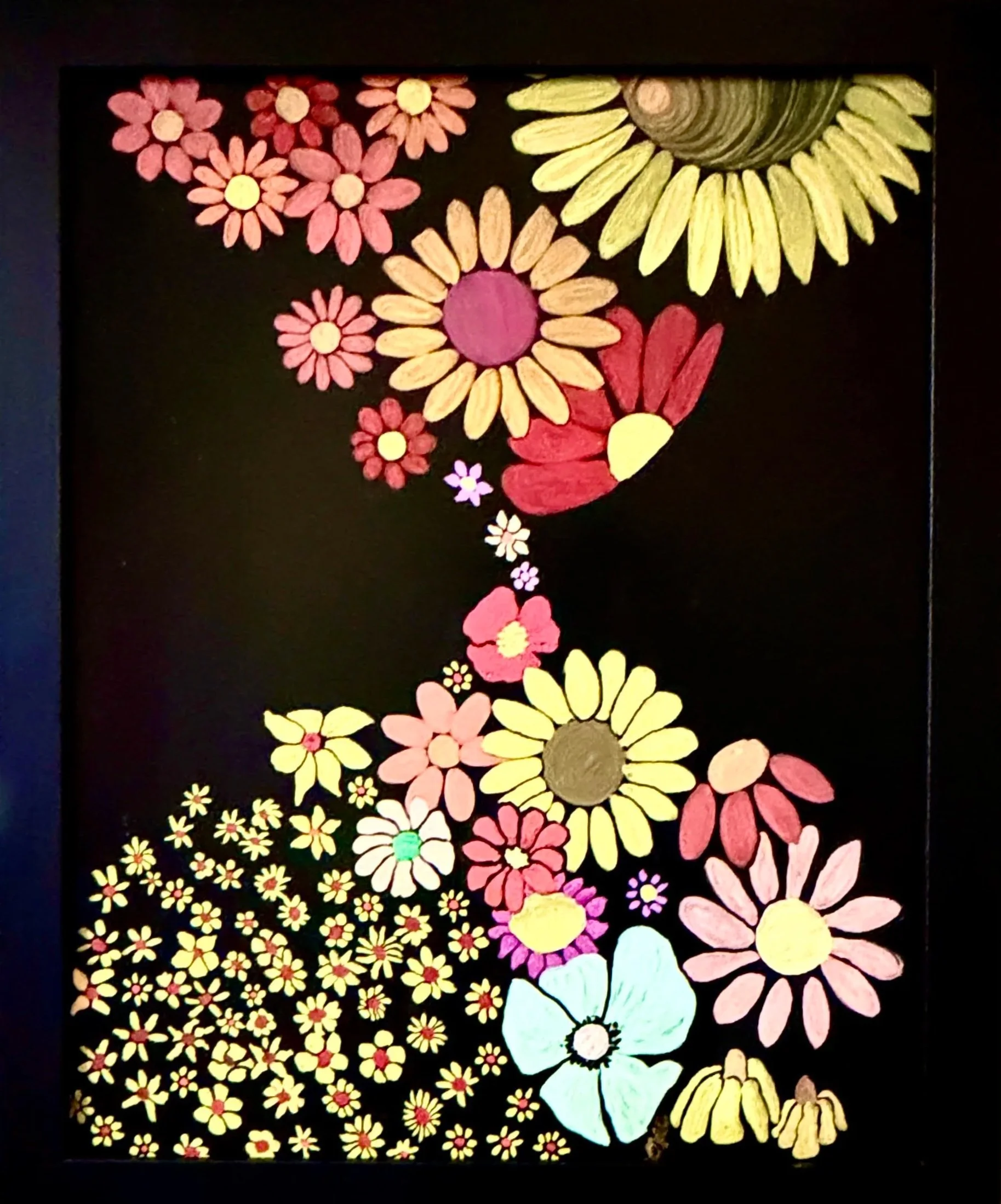 Flower Glass (16”x20” framed)
