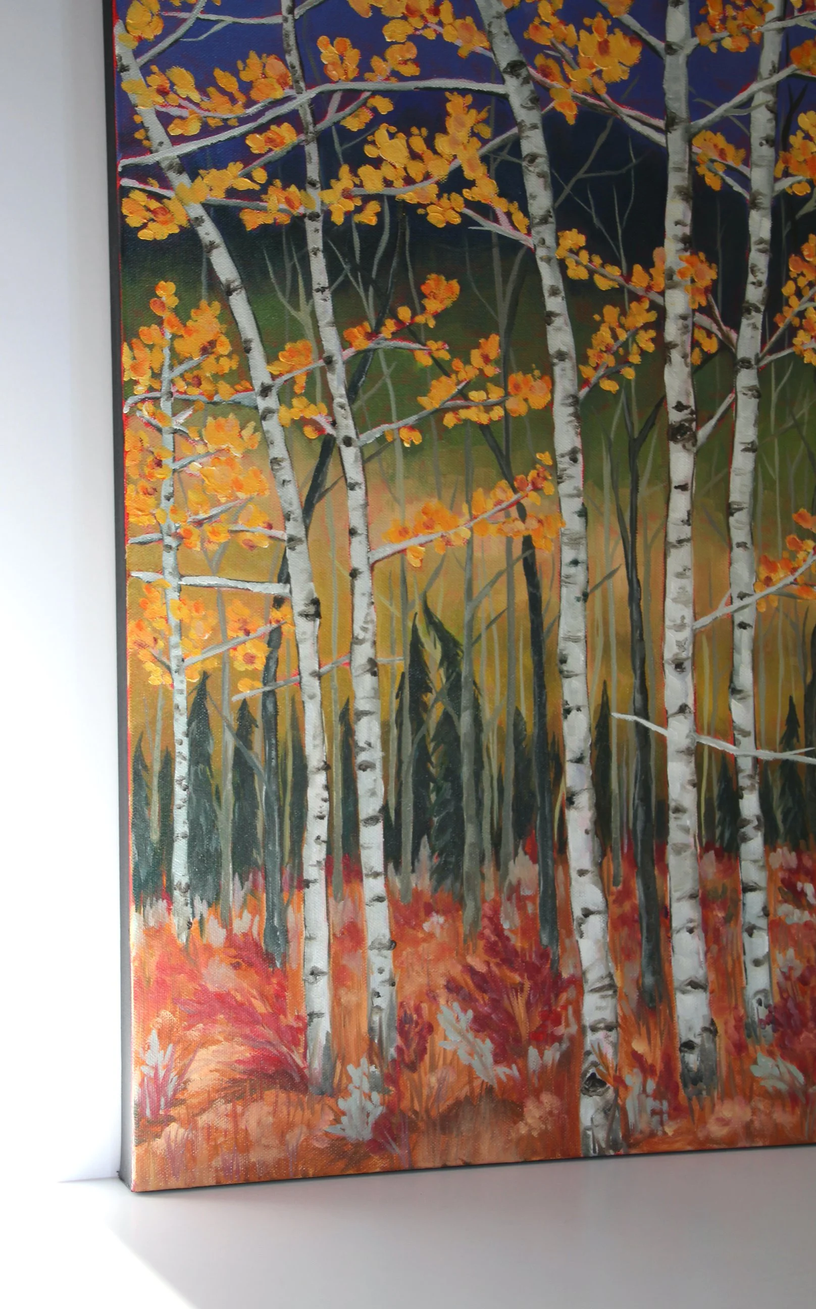 "Leaves, a Message from the Heavens" Original Oil Painting